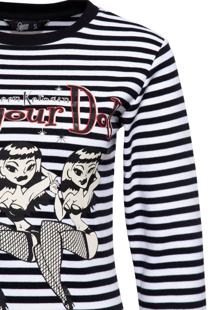 Queen Kerosin Basic Langarmshirt «Not Your Doll»