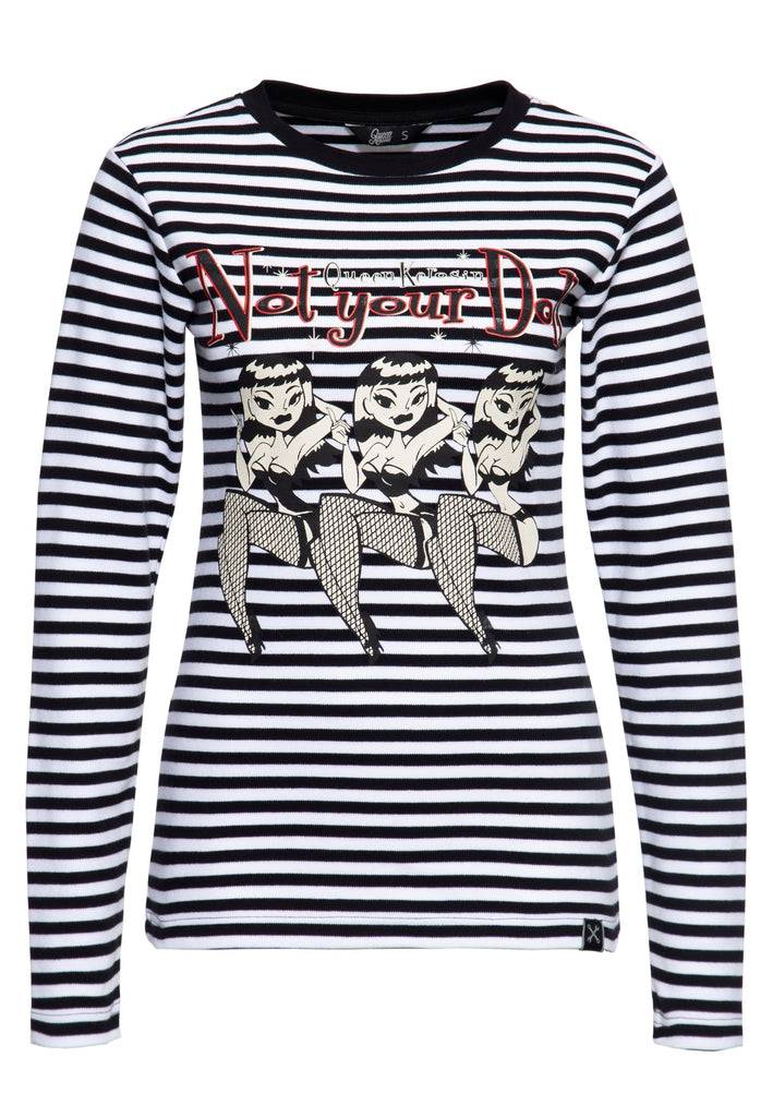 Queen Kerosin Basic Langarmshirt «Not your Doll»