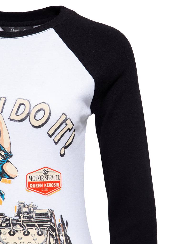 Queen Kerosin Basic Langarmshirt «We Can Do It»