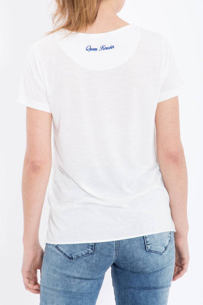 Queen Kerosin Basic T-Shirt Aus Viskose-Mix