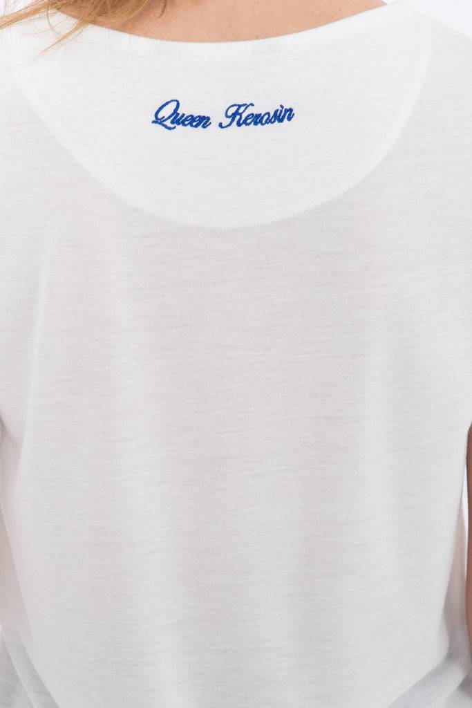 Queen Kerosin Basic T-Shirt Aus Viskose-Mix