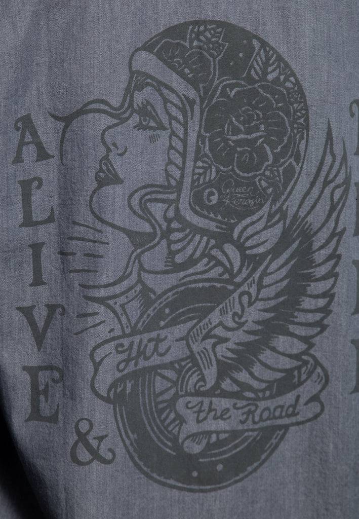 Queen Kerosin Baumwollbluse