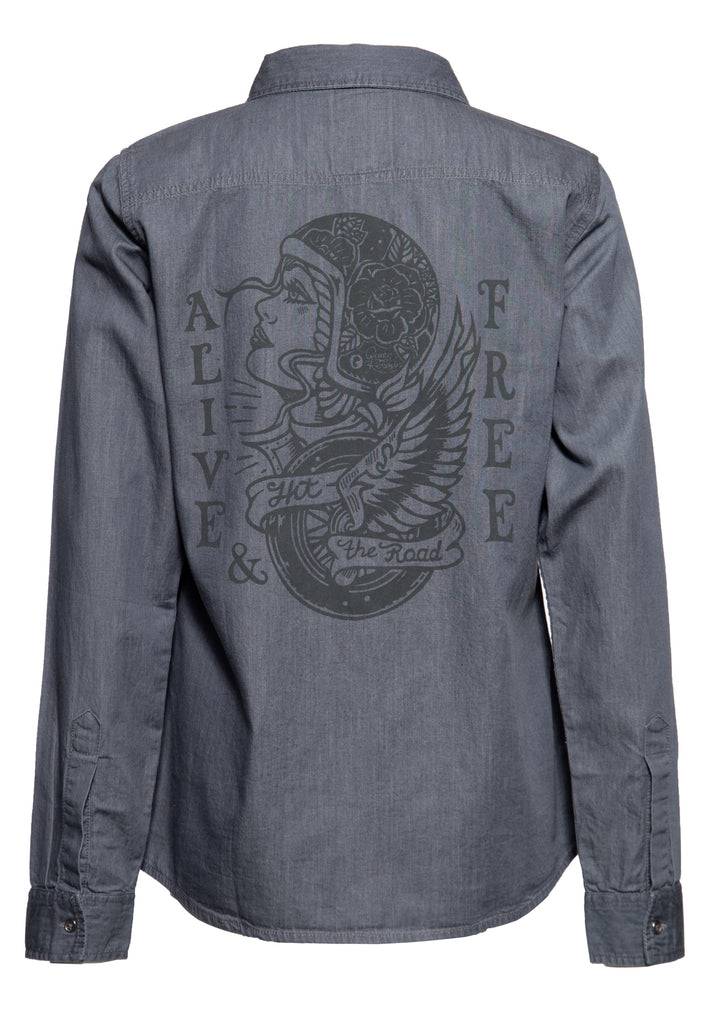 Queen Kerosin Baumwollbluse