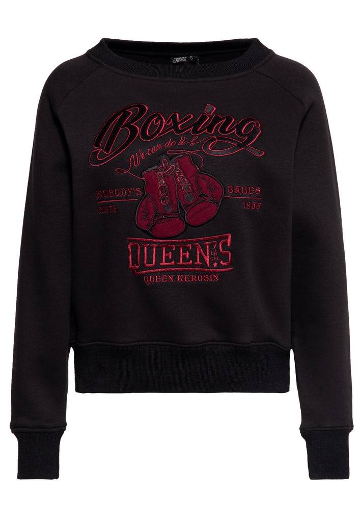Queen Kerosin Boyfriend Pullover «Boxing»
