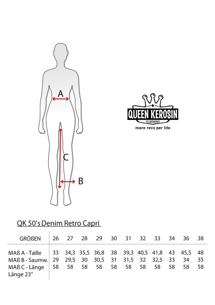 Queen Kerosin Capri Jeans