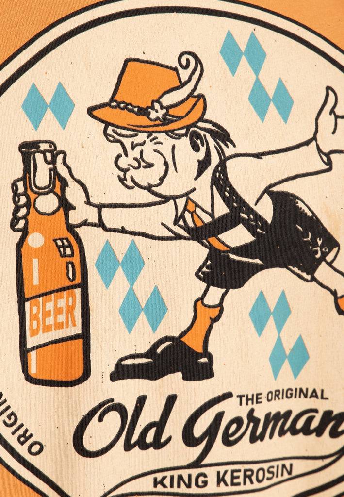 Queen Kerosin Classic T-Shirt Aciwashed «Old German»