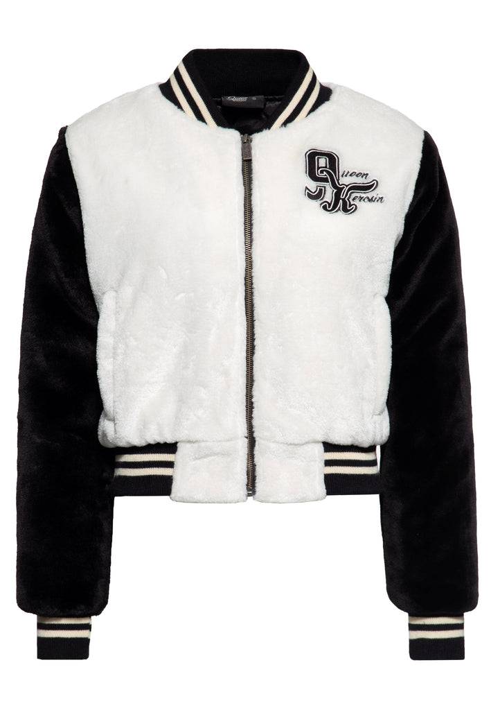 Queen Kerosin College Fake-Fur Jacke «Wild Cats»