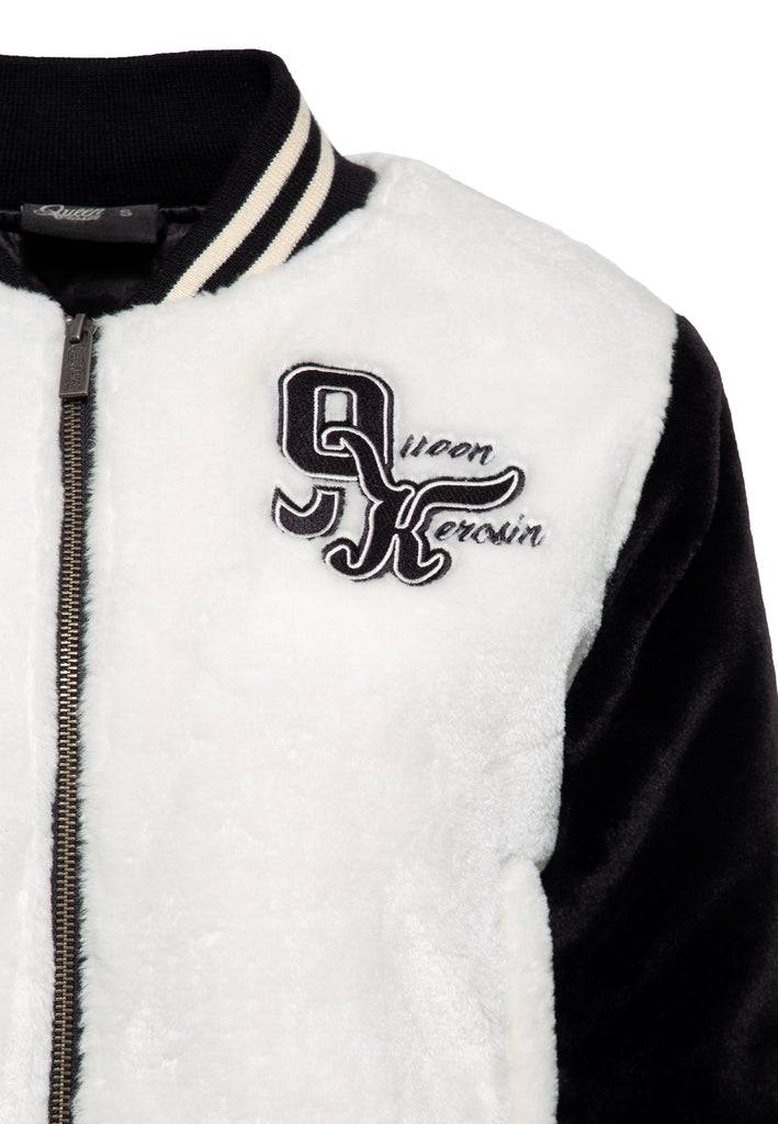 Queen Kerosin College Fake-Fur Jacke «Wild Cats»
