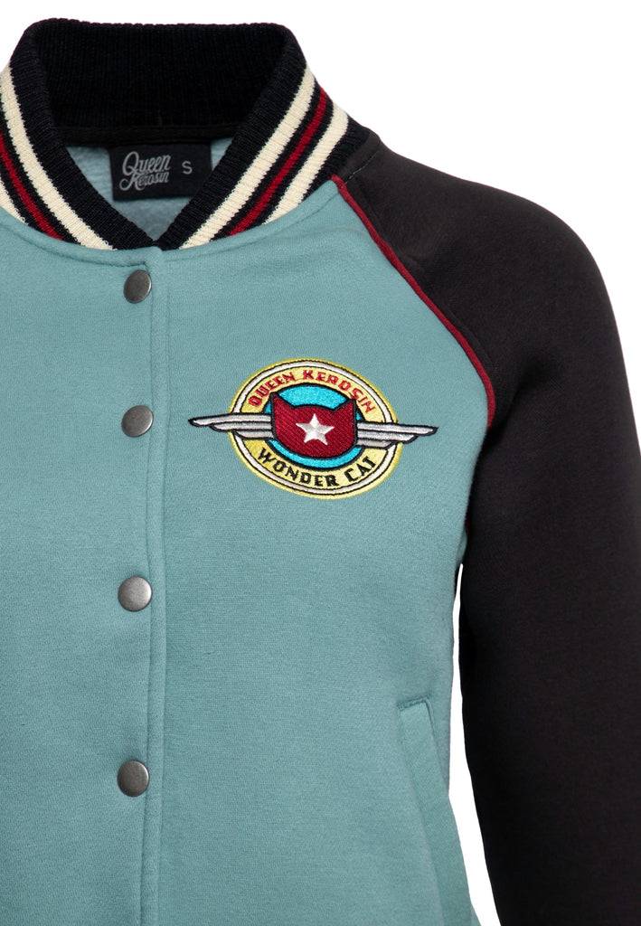 Queen Kerosin College Jacke «Wonder Cat»