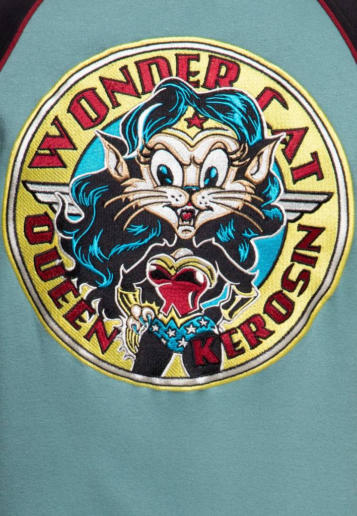 Queen Kerosin College Jacke «Wonder Cat»