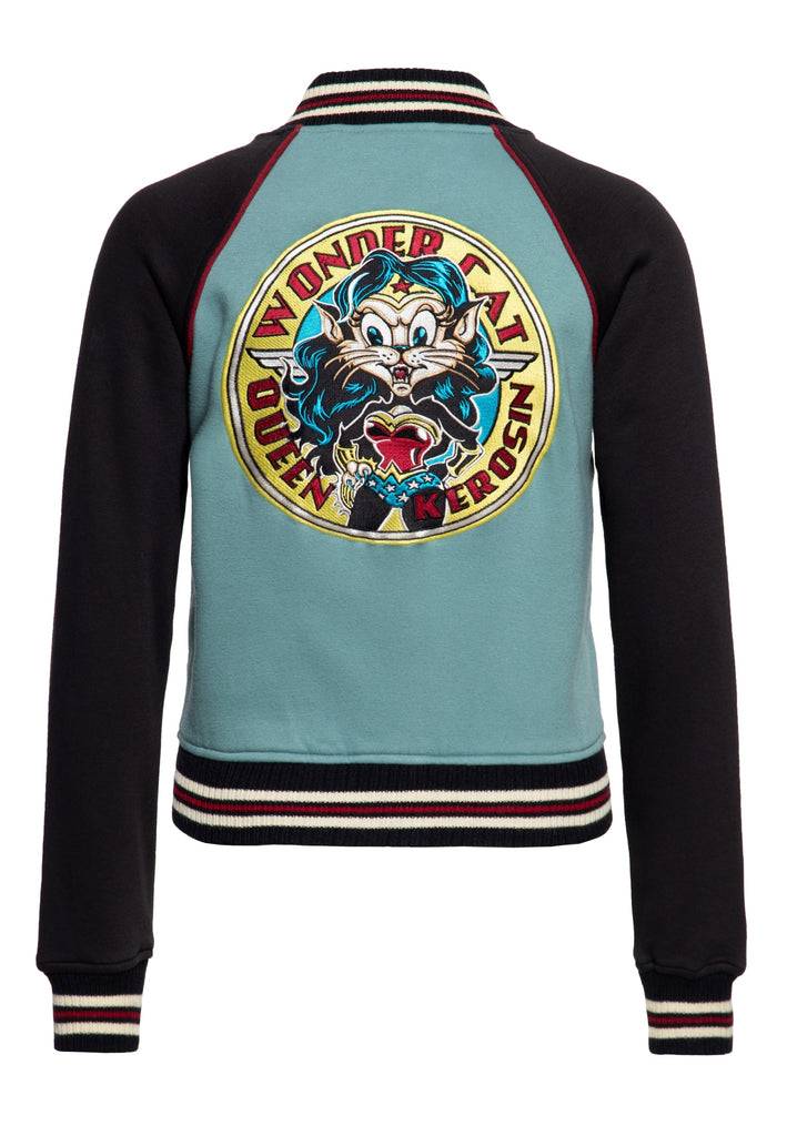 Queen Kerosin College Jacke «Wonder Cat»