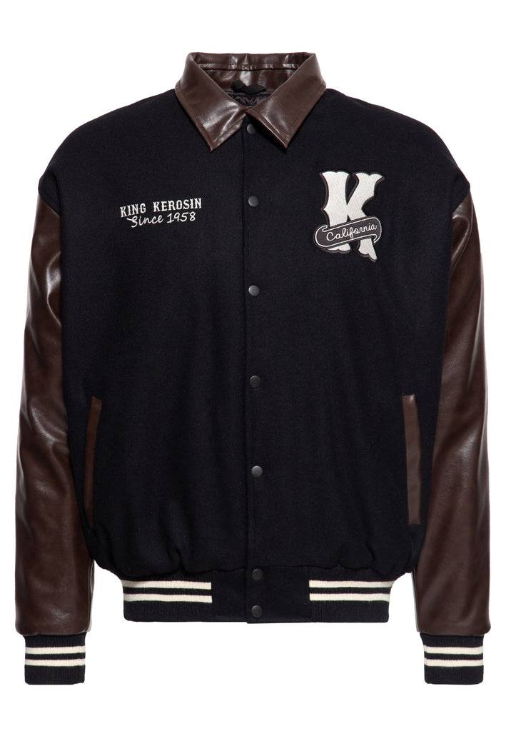 Queen Kerosin College Leder Jacke «Pharaos»