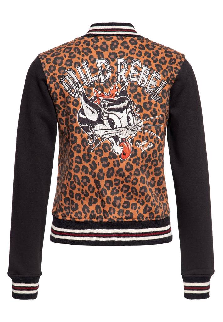 Queen Kerosin College Sweatjacke «Wild Rebel»