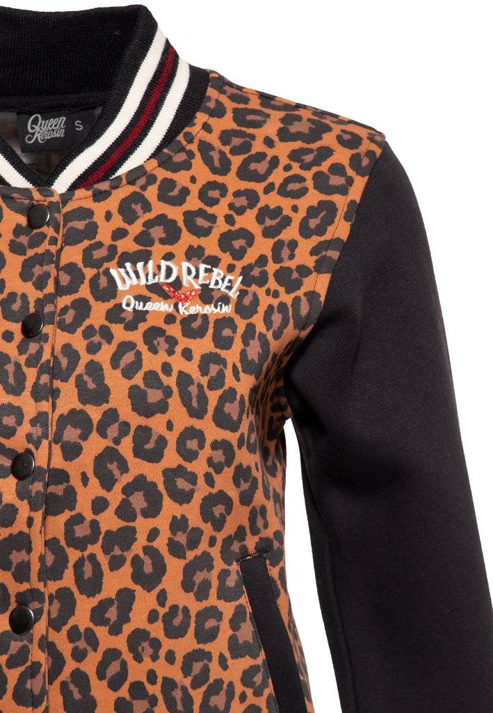 Queen Kerosin College Sweatjacke «Wild Rebel»