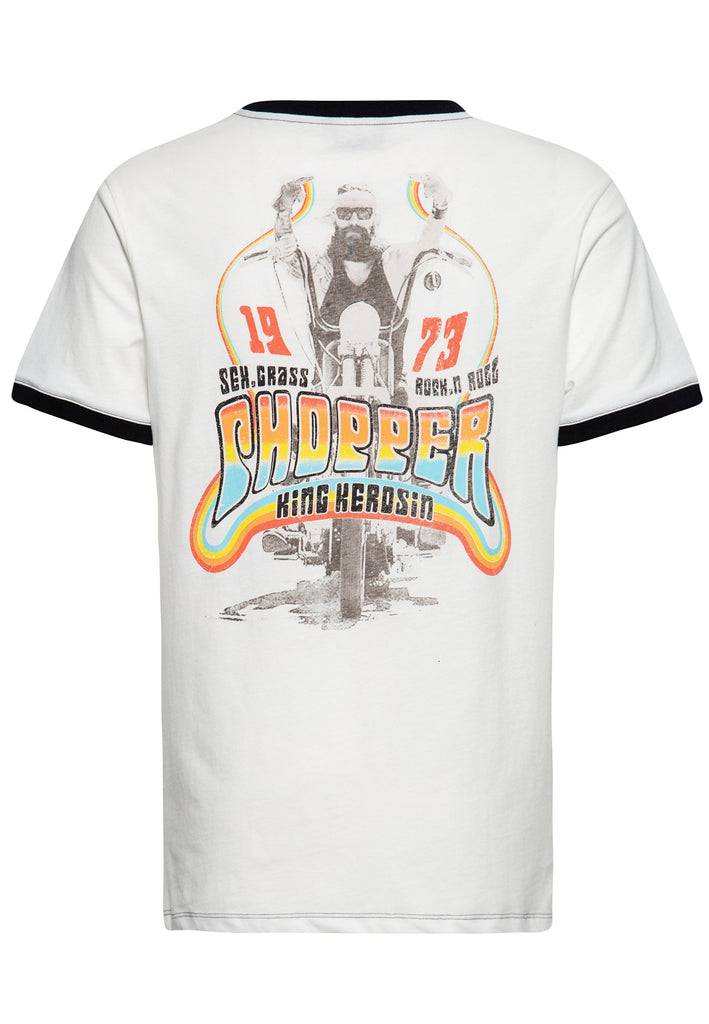 Queen Kerosin Contrast T-Shirt «Chopper»