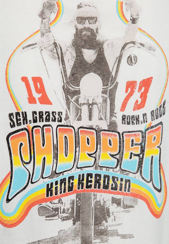 Queen Kerosin Contrast T-Shirt «Chopper»