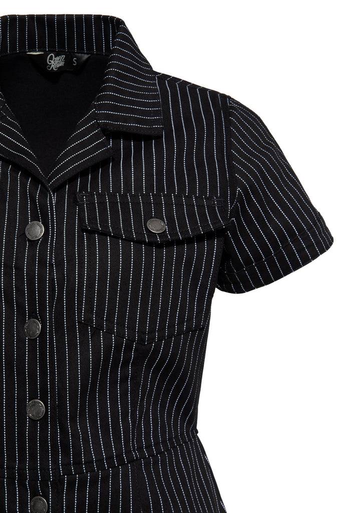 Queen Kerosin Denim Etuikleid