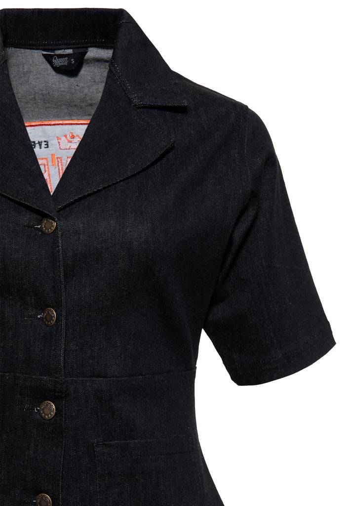 Queen Kerosin Denim Etuikleid «Rebel Queens»