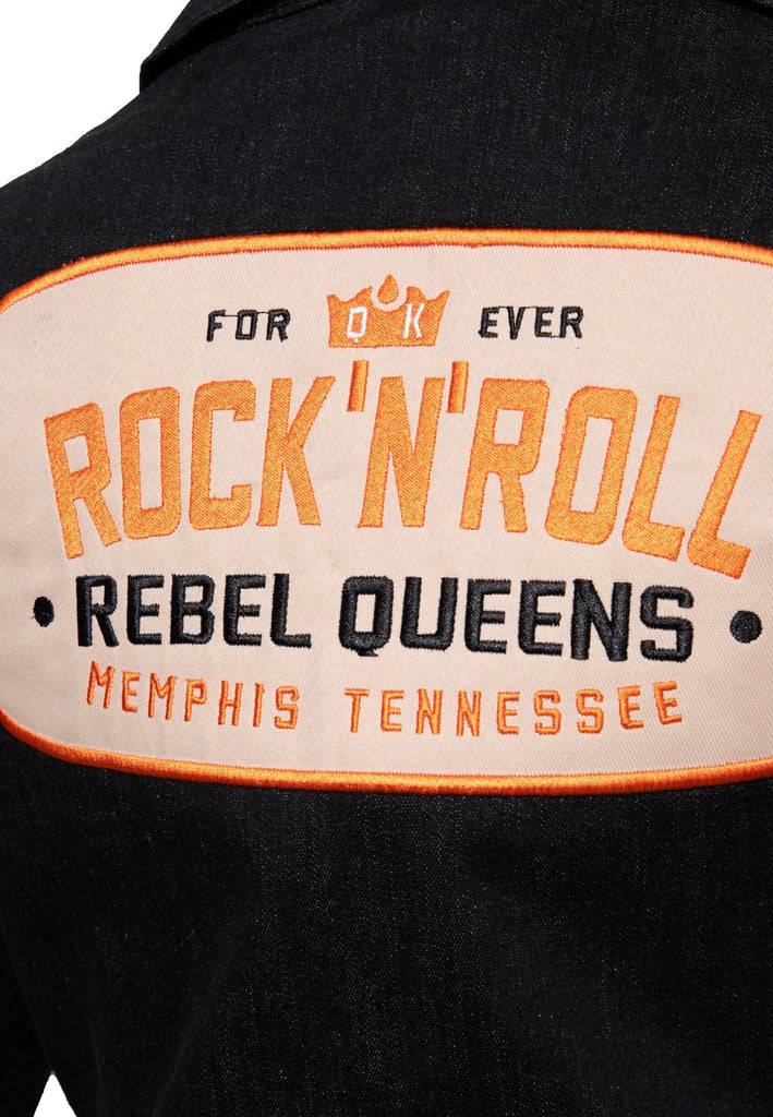 Queen Kerosin Denim Etuikleid «Rebel Queens»