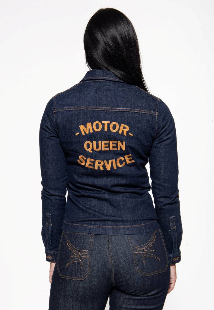 Queen Kerosin Denim Hemdbluse «Motor Queen Service»
