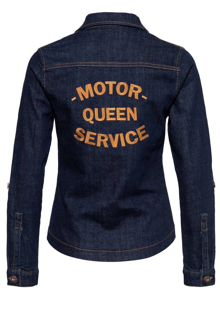 Queen Kerosin Denim Hemdbluse «Motor Queen Service»