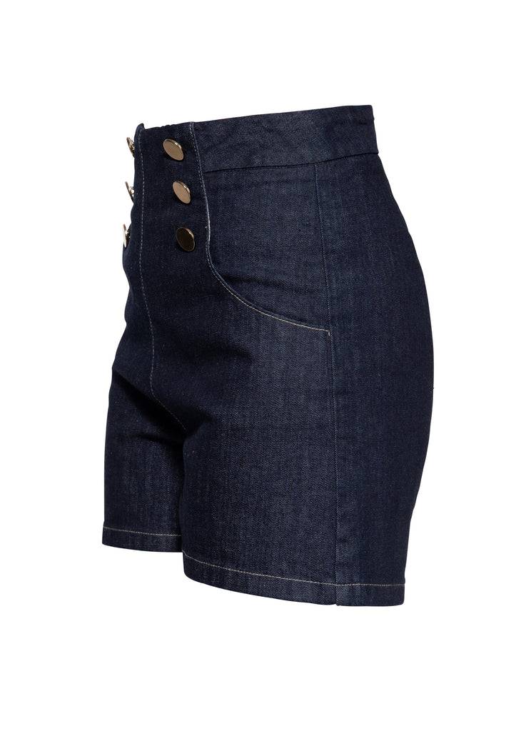 Queen Kerosin Denim Marlene Shorts