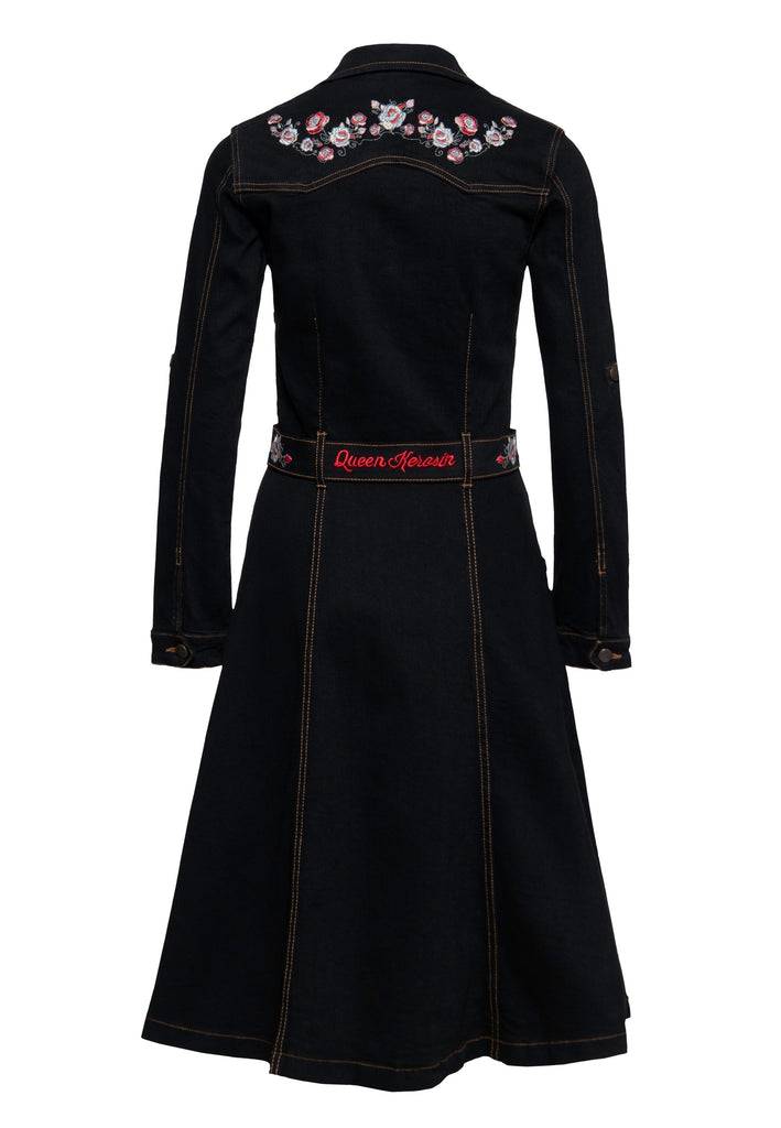 Queen Kerosin Denim Swing Kleid
