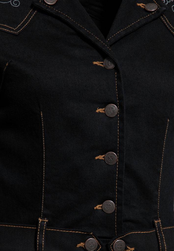 Queen Kerosin Denim Swing Kleid