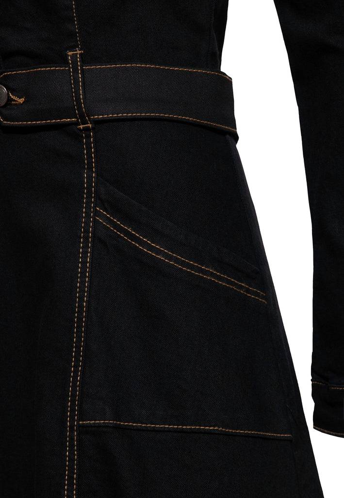 Queen Kerosin Denim Swing Kleid