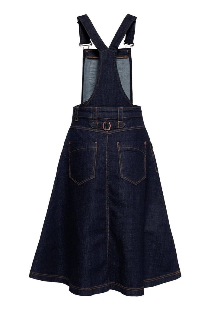 Queen Kerosin Denim Swing Latz-Kleid