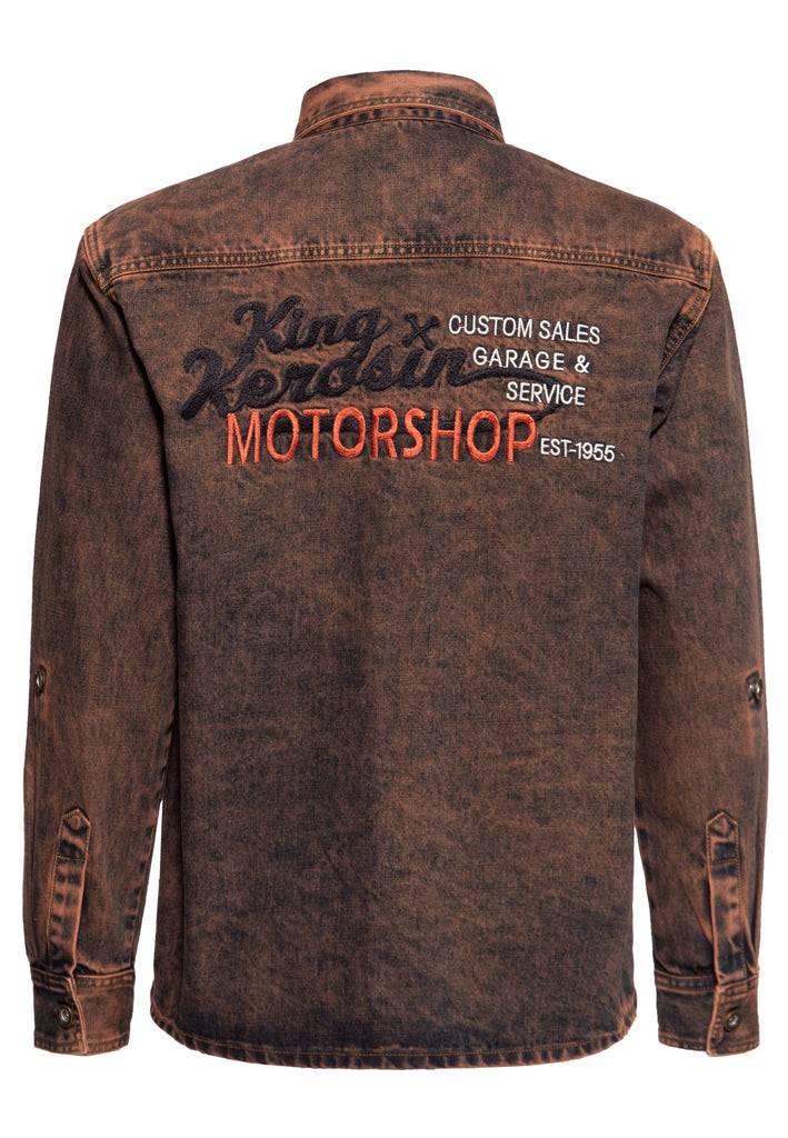 Queen Kerosin Denim Worker Hemd Tint Washed