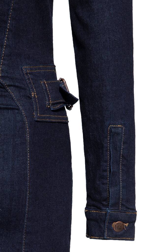 Queen Kerosin Denim Workwear Pencil Kleid