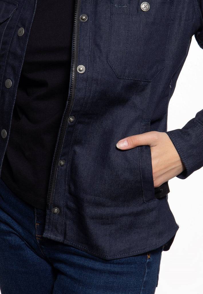 Queen Kerosin Denimhemd Mit Stickerei «Build It Up»