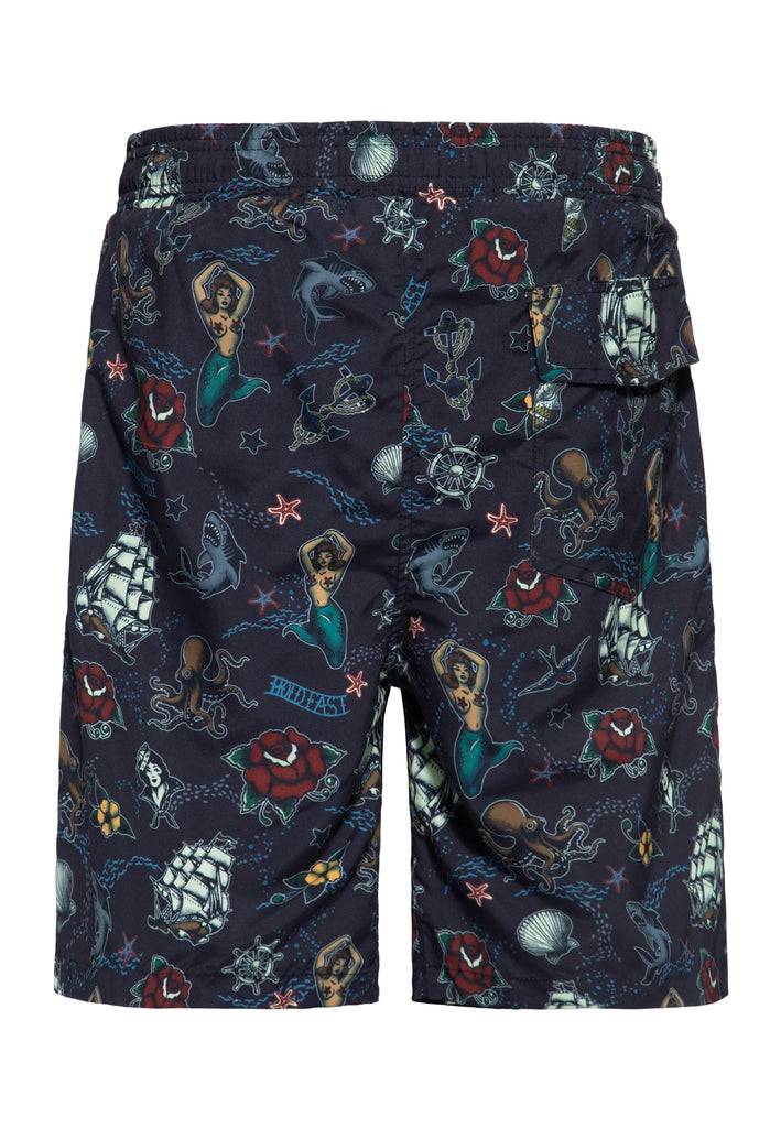 Queen Kerosin Designer-Badeshorts «Sailor»