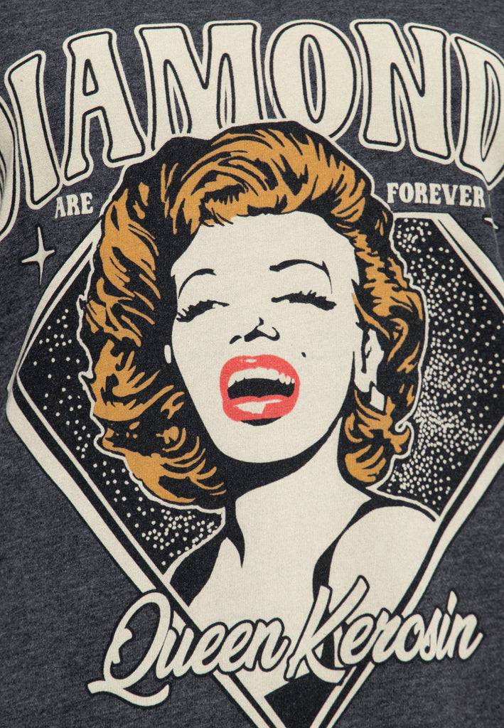 Queen Kerosin Enzym Wash T-Shirt «Diamonds»
