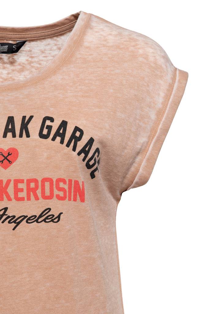 Queen Kerosin Enzym Wash T-Shirt «Heartbreak Garage»