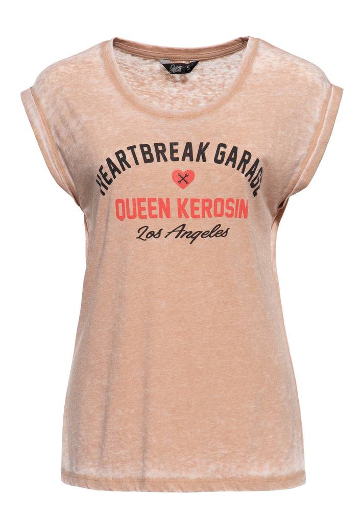 Queen Kerosin Enzym Wash T-Shirt «Heartbreak Garage»