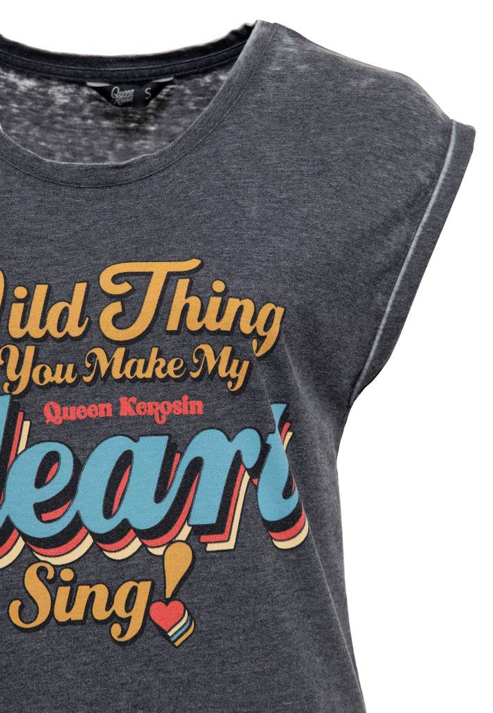 Queen Kerosin Enzym Wash T-Shirt «Wild Thing»