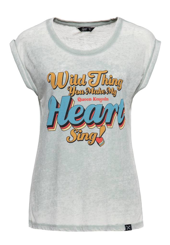 Queen Kerosin Enzym Wash T-Shirt «Wild Thing»