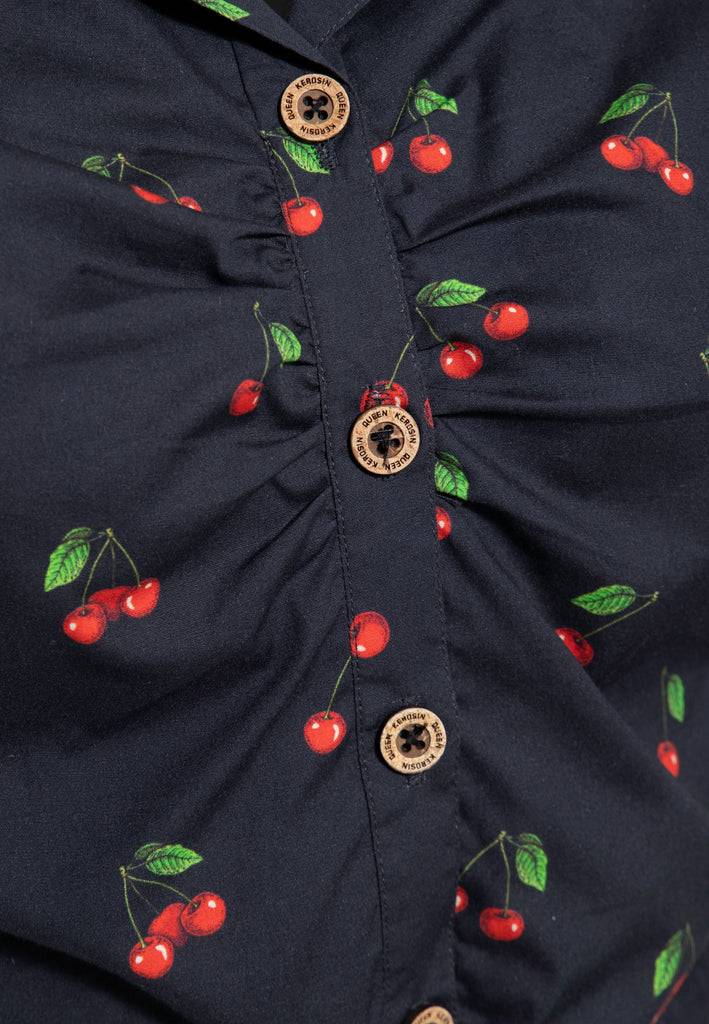 Queen Kerosin Hawaiibluse «Cherry»