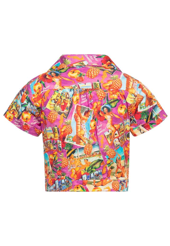 Queen Kerosin Hawaiibluse «Miami & Long Beach»