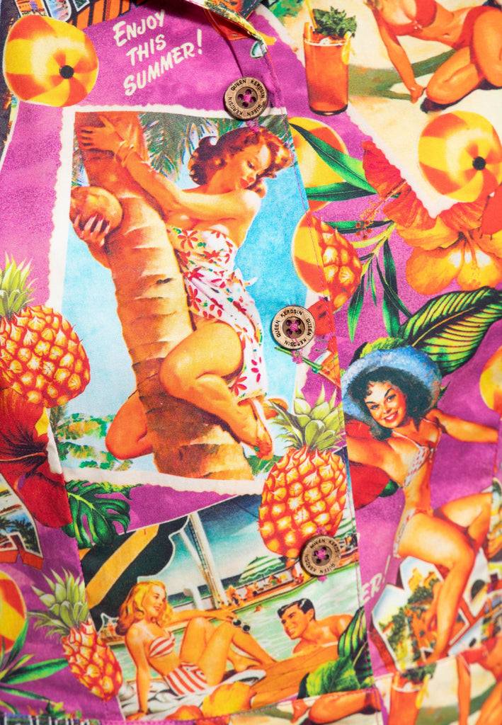 Queen Kerosin Hawaiibluse «Miami & Long Beach»