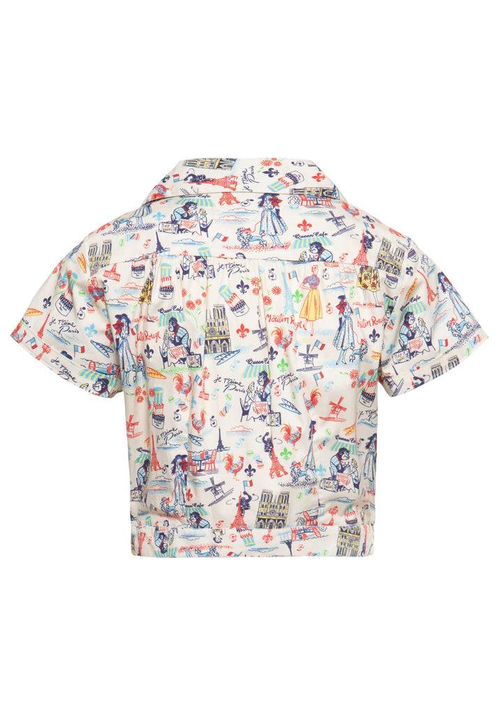 Queen Kerosin Hawaiibluse «Paris»