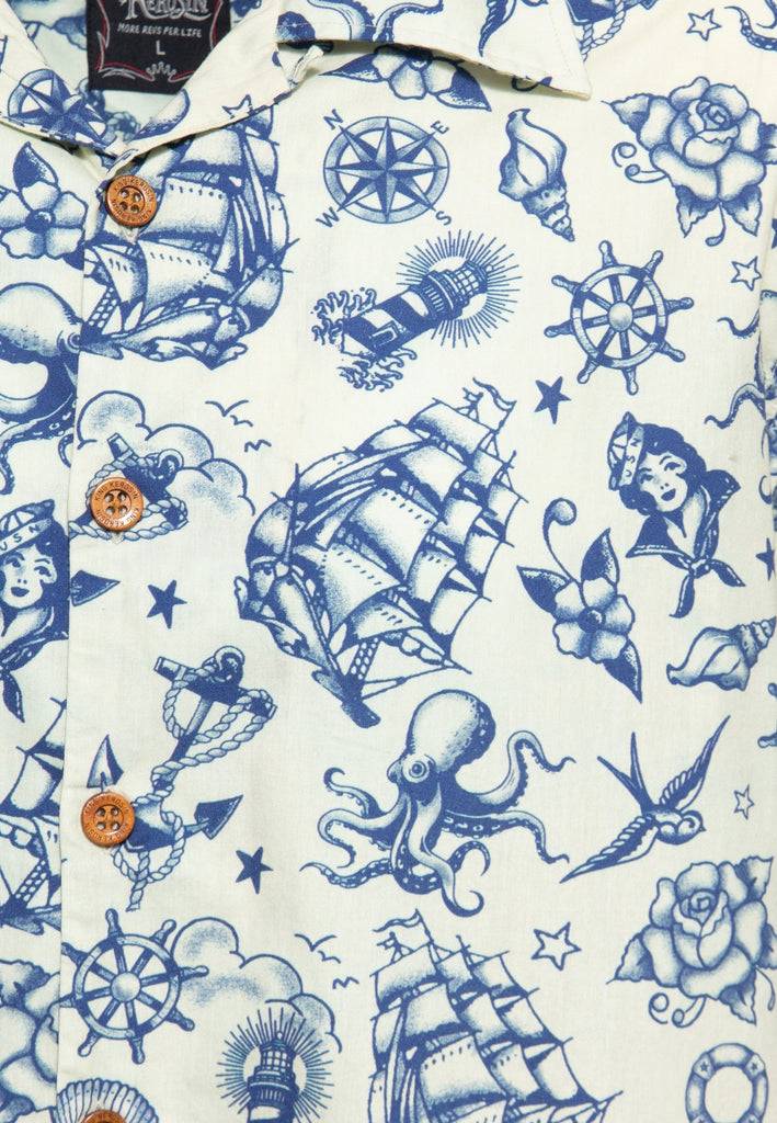 Queen Kerosin Hawaiihemd Aus Bio-Baumwolle