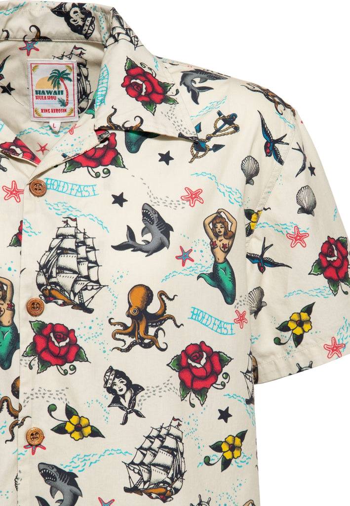 Queen Kerosin Hawaiihemd Aus Bio-Baumwolle