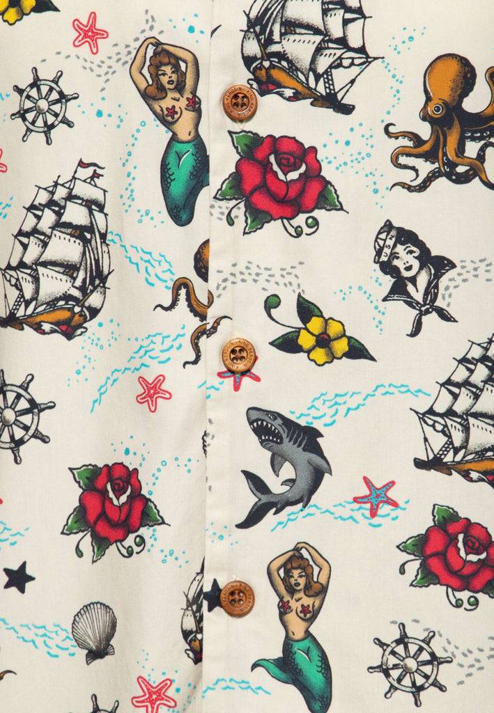 Queen Kerosin Hawaiihemd Aus Bio-Baumwolle