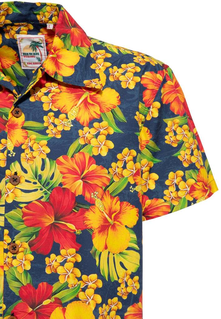 Queen Kerosin Hawaiihemd «Hibiscus Dream»