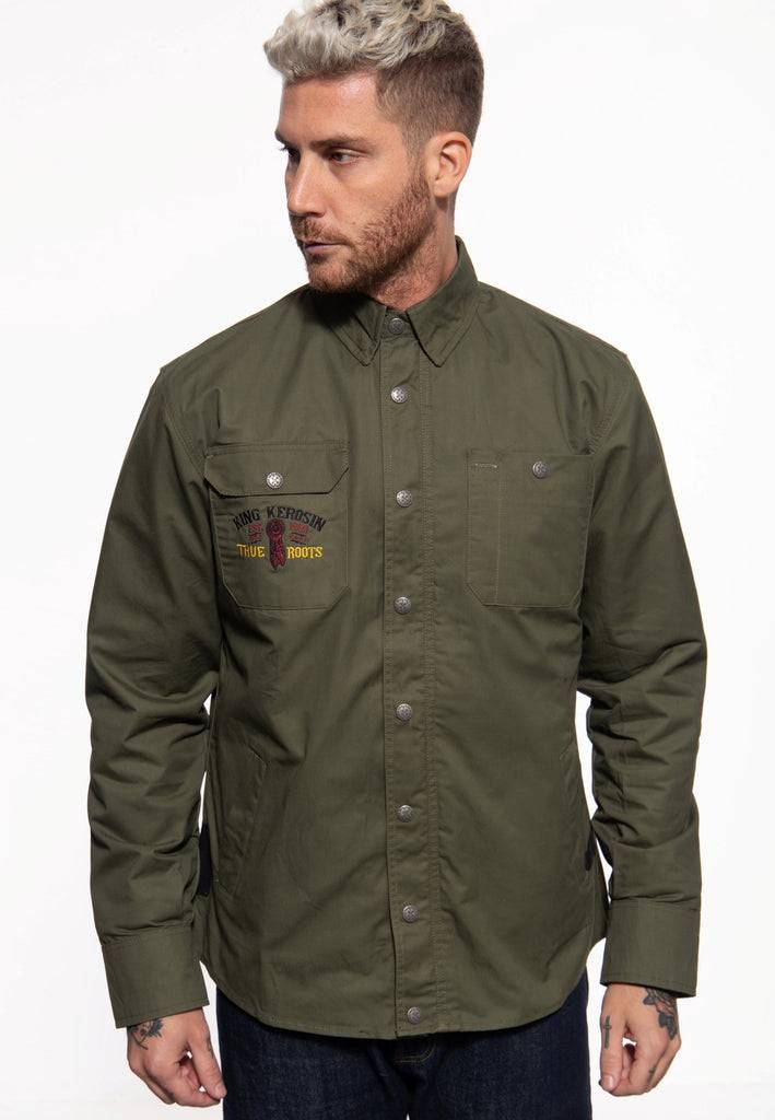 Queen Kerosin Hemd Mit Stickerei «Indian Rider»