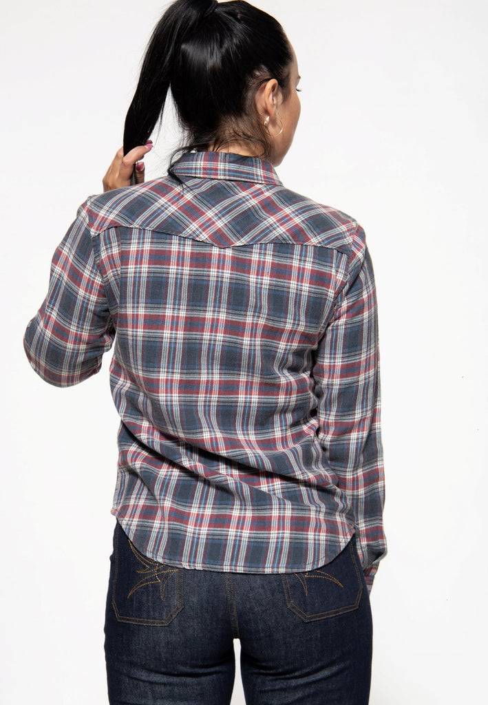 Queen Kerosin Hemdbluse In Karo-Optik