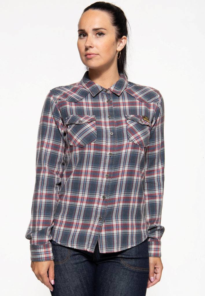 Queen Kerosin Hemdbluse in Karo-Optik